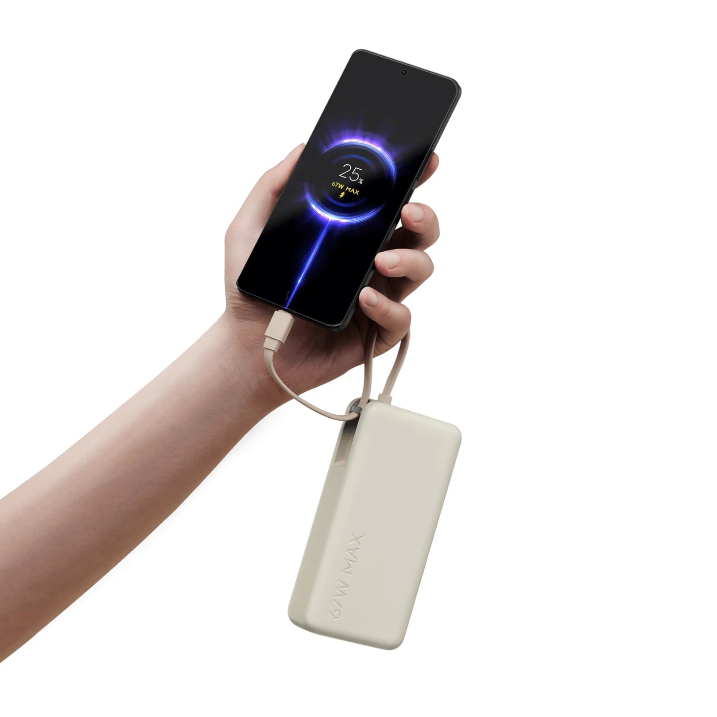 Xiaomi 67W Power Bank 20000mAh (Integrated Cable) - Tan