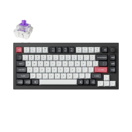 Keychron Q1H-M1 QMK Wireless Custom Keyboard - Black
