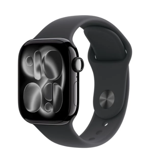 Apple Watch Series 11 GPS 42MM Jet Black Aluminium Case with Black Sport Band - S/M