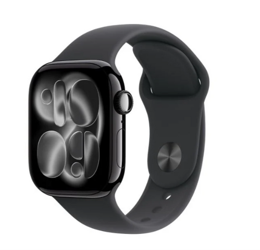 Apple Watch Series 11 GPS 42MM Jet Black Aluminium Case with Black Sport Band - S/M