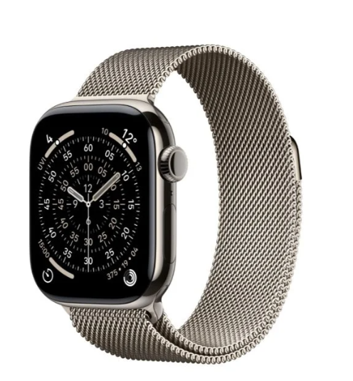 Apple Watch Series 11 GPS + Cellular  42MM Natural Titanium Case with Natural Milanese Loop
