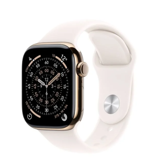 Apple Watch Series 11 GPS + Cellular  42MM Gold Titanium case with Light Blush Sport Band - S/M