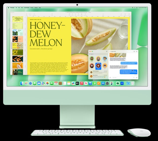 24-INCH IMAC WITH RETINA 4.5K DISPLAY: APPLE M4 CHIP WITH 10-CORE CPU AND 10-CORE GPU, 24GB, 512GB SSD - GREEN