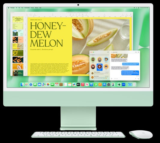 24-INCH IMAC WITH RETINA 4.5K DISPLAY: APPLE M4 CHIP WITH 10-CORE CPU AND 10-CORE GPU, 24GB, 512GB SSD - GREEN